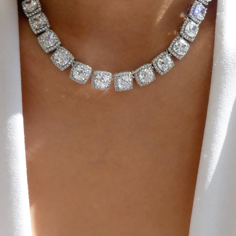 Crystal Marla Necklace (Silver)