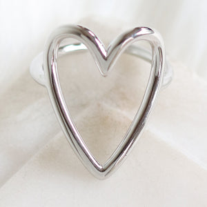 Kira Heart Ring (Silver)