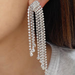 Crystal Jordyn Earrings (Silver)