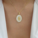 The Mary Coin Necklace (White)