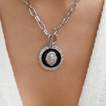 Lion & Chain Necklace (Silver)