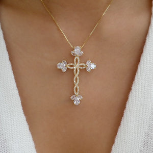 Crystal Alissa Cross Necklace