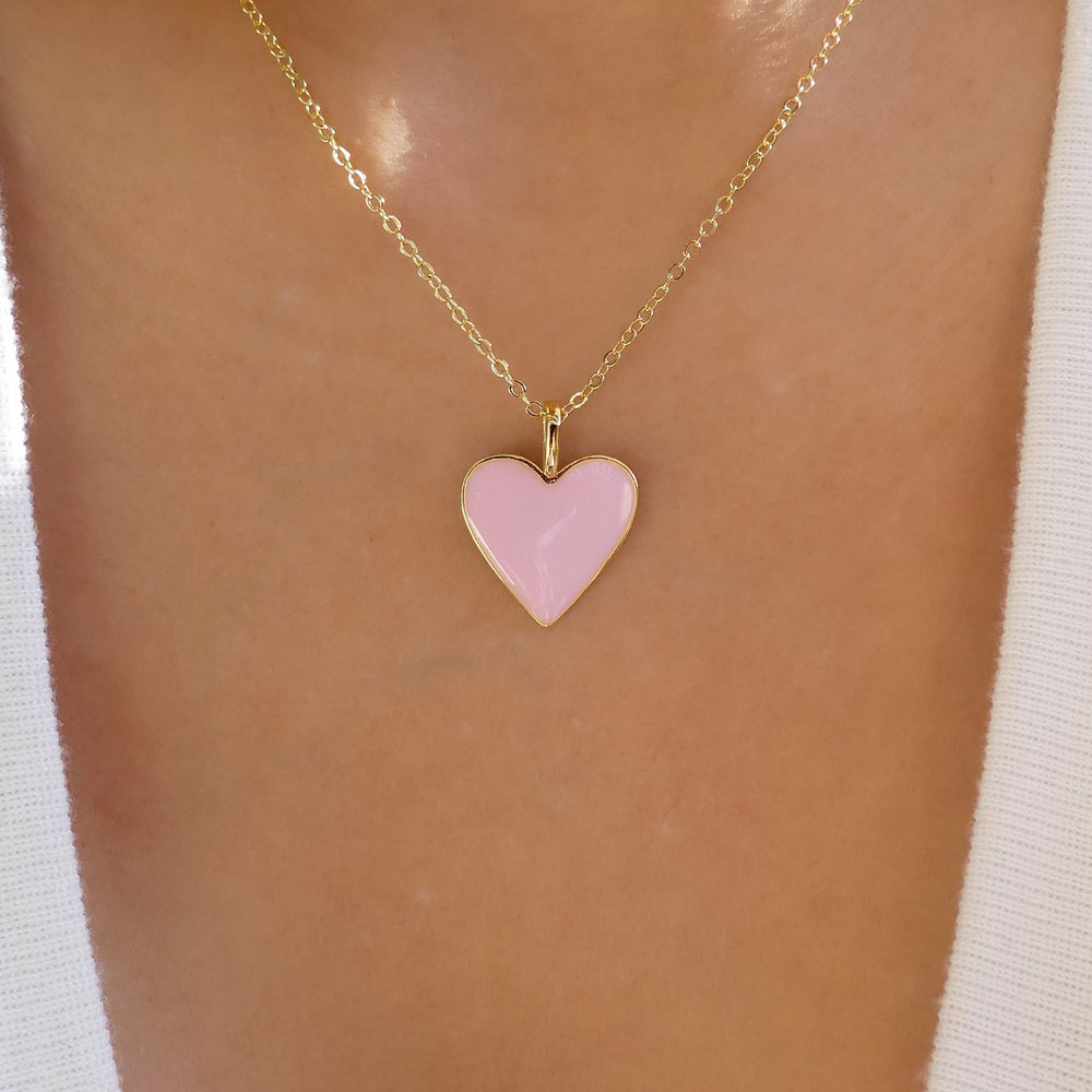 Becca Heart Necklace (Pink)