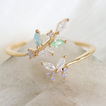 Butterfly & Leaf Ring