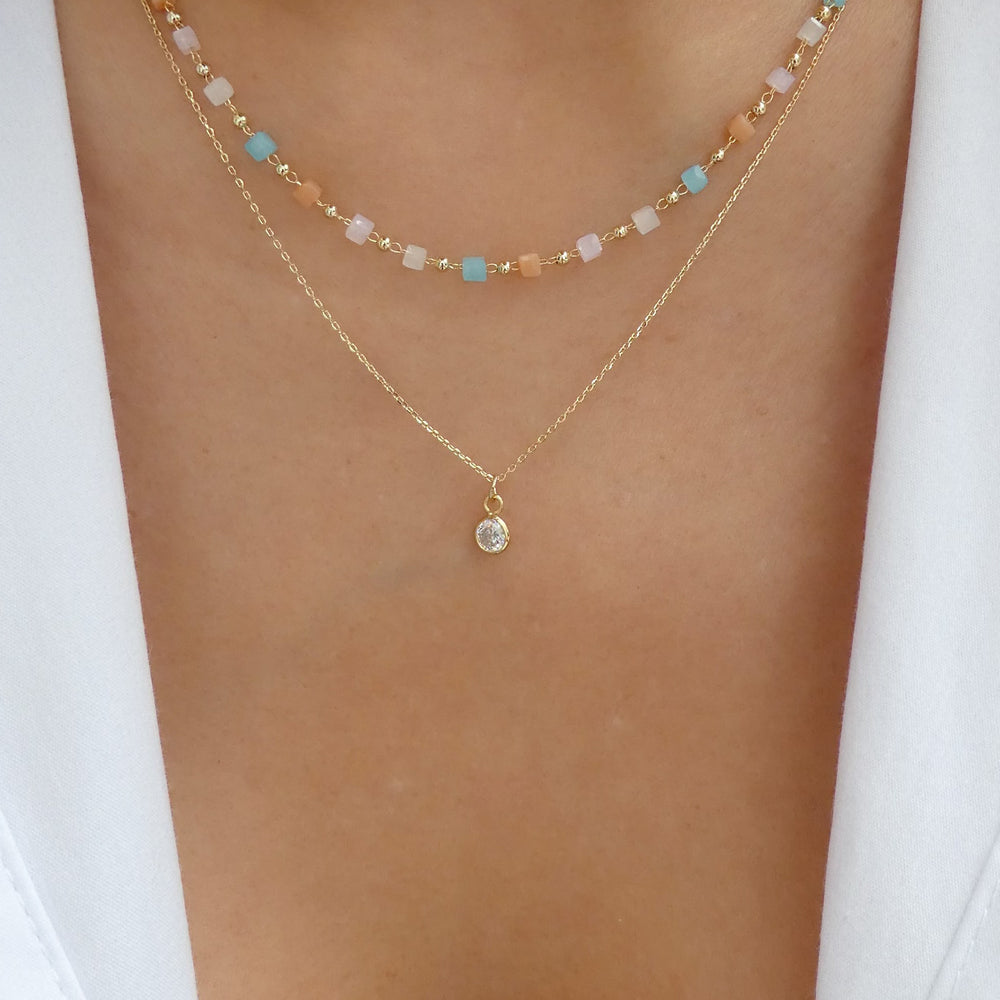Pastel Crystal Necklace