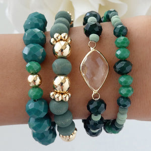 Belinda Bracelet Set (Green)