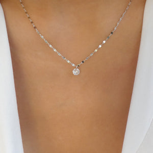 Crystal Mindy Necklace (Silver)