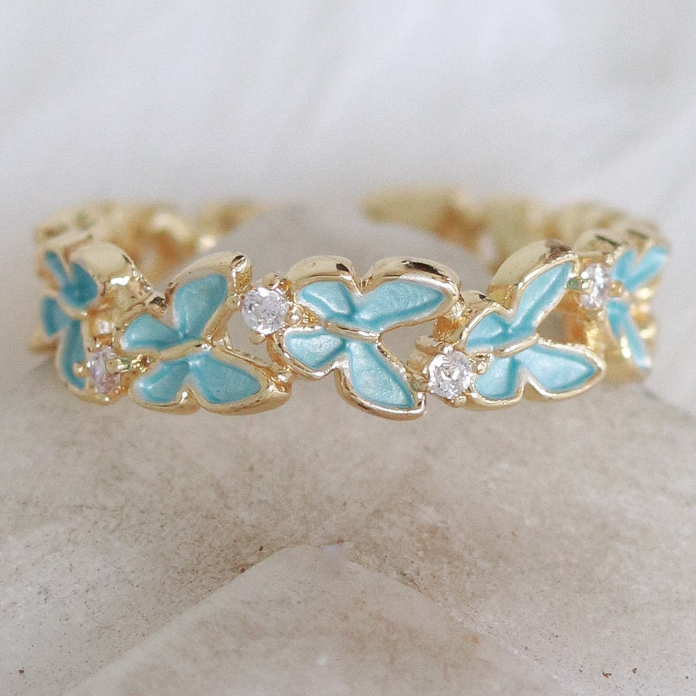 Turquoise Butterfly Ring