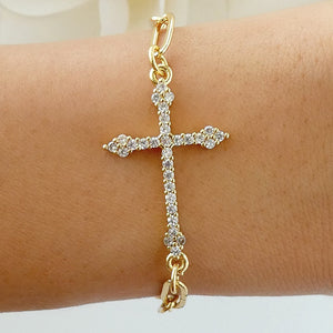 Crystal Cross Bracelet