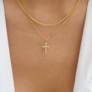 Crystal Sheila Cross Necklace