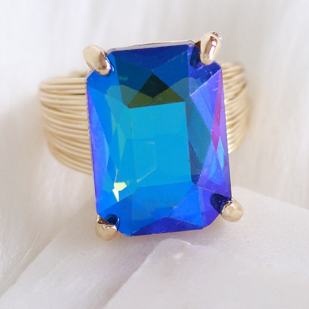 Crystal Naomi Ring (Blue)
