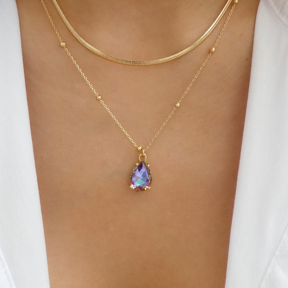 Kara Pendant Necklace (Purple)