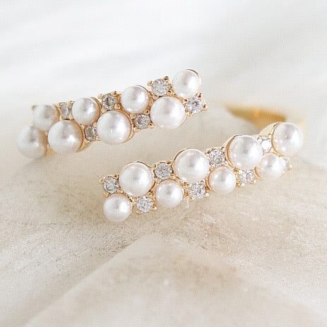 Double Pearl Row Ring