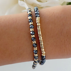 Dark Blue Bead Bracelet