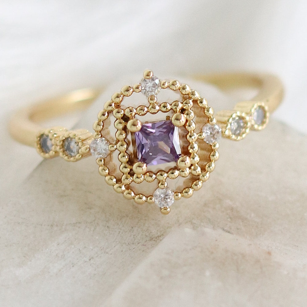 Crystal Melanie Ring (Purple)