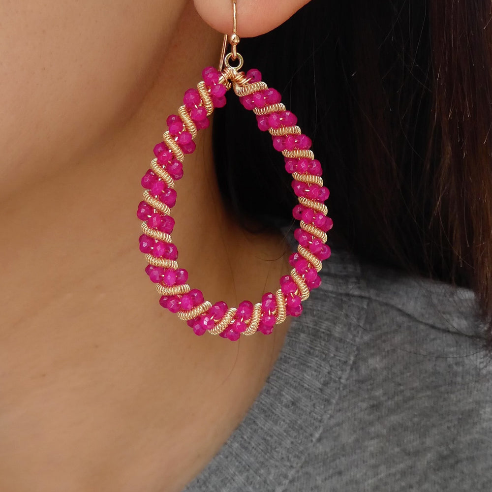 Pink Twist Earrings