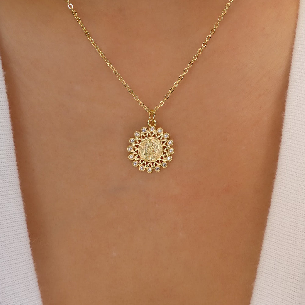 Mary Crystal Fan Necklace