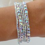Crystal Bracelet Set (Iridescent Silver)
