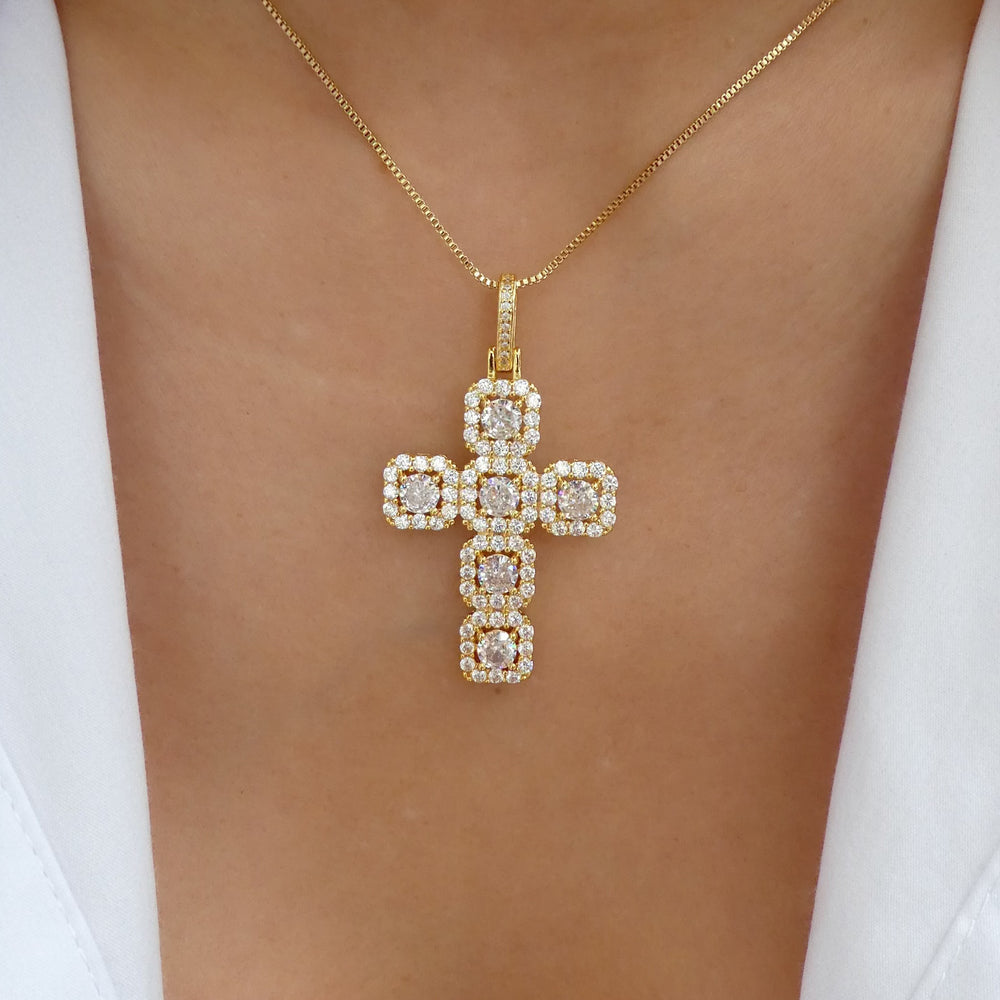 Crystal Suzanna Cross Necklace