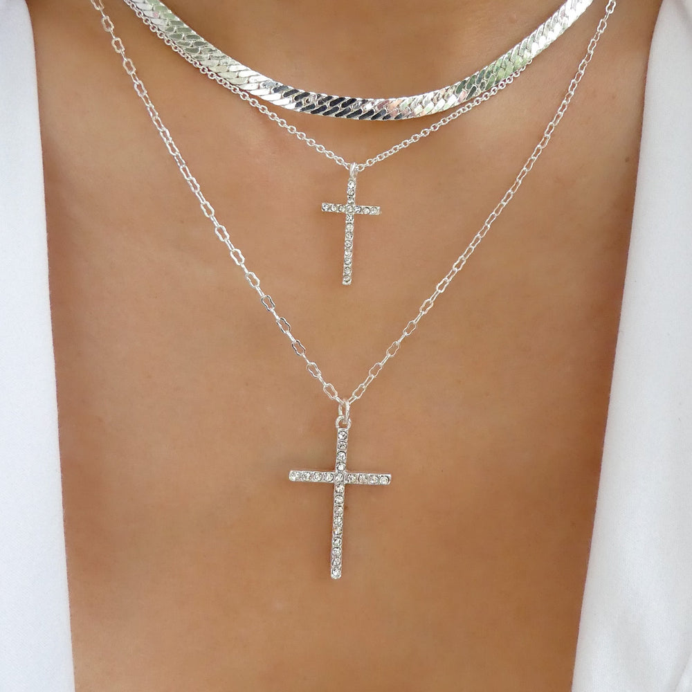 Rafael Cross Necklace (Silver)