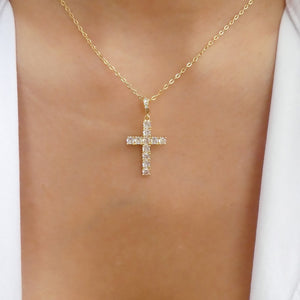 Crystal Sienna Cross Necklace