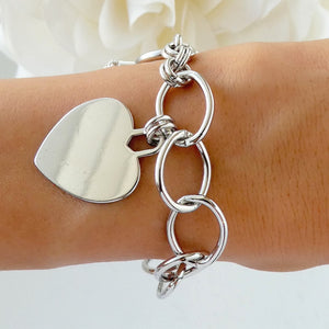 Halle Heart Bracelet (Silver)