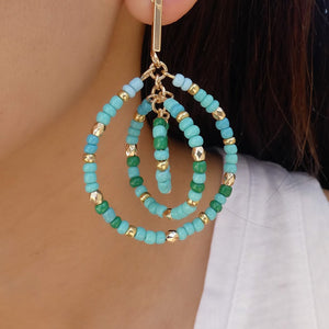 Beaded Earrings (Turquoise)