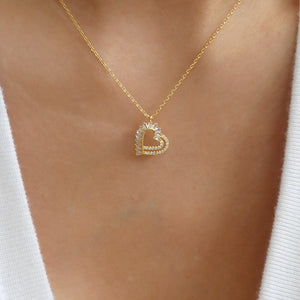 Crystal Jasmine Heart Necklace