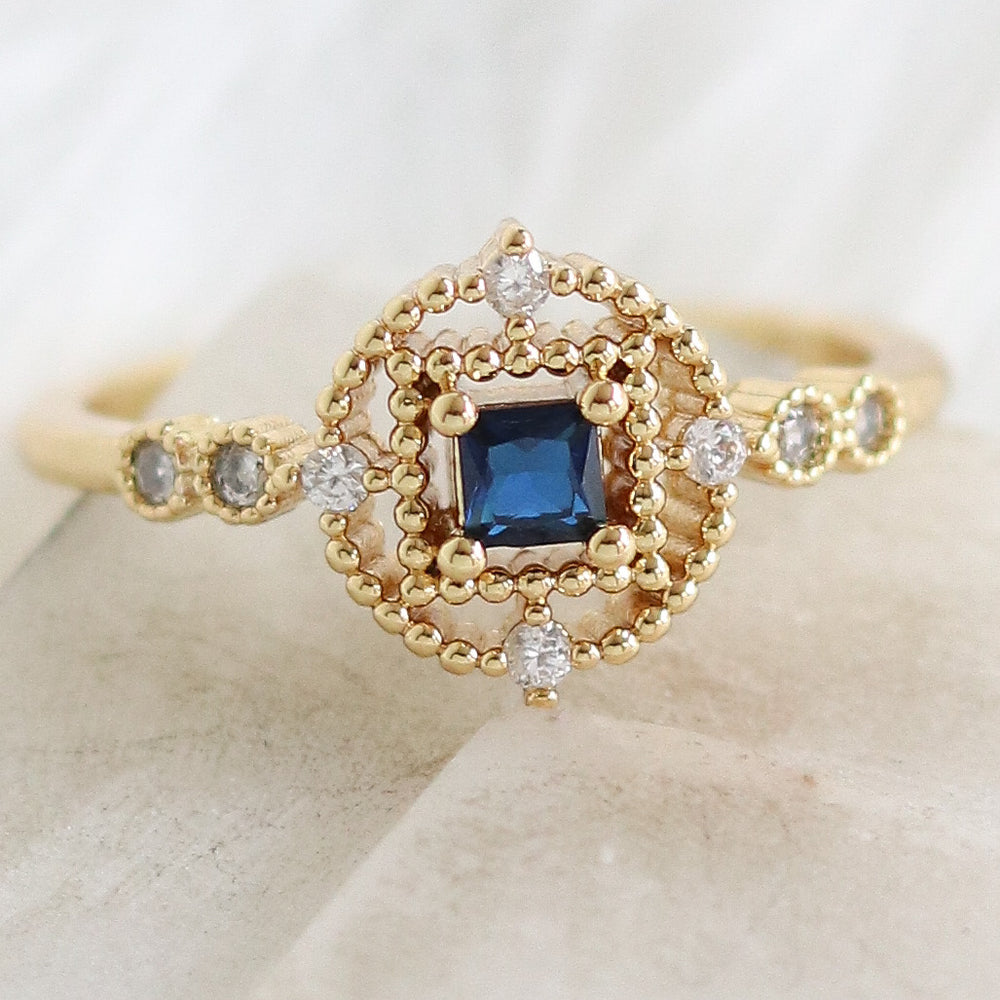 Crystal Melanie Ring (Blue)