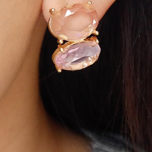 Crystal Robin Earrings (Pink)