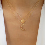 18K Eye Coin & Moon Necklace