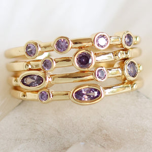 Crystal Cassie Ring (Purple)