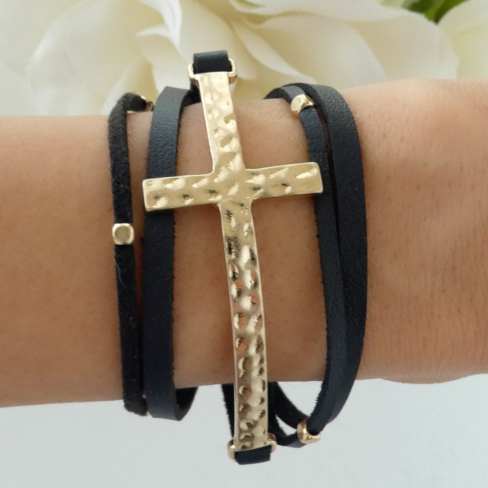 Sydney Cross Bracelet (Black)