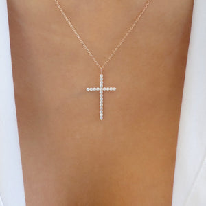 Rose Gold Ophelia Cross Necklace