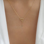 18K Heart & Arrow Necklace