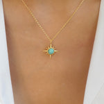 18K Turquoise Star Necklace