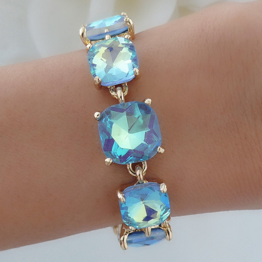 Crystal Debbie Bracelet (Iridescent Turquoise)
