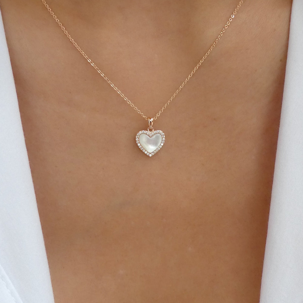 Jessie Heart Necklace (Rose Gold)