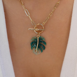 Green Diego Leaf Necklace
