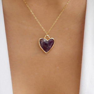 Valentine Heart Necklace (Purple)