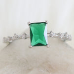 Emerald Susan Ring (Silver)