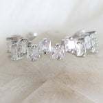 Silver Crystal Finley Ring