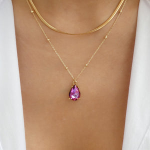 Kara Pendant Necklace (Pink)