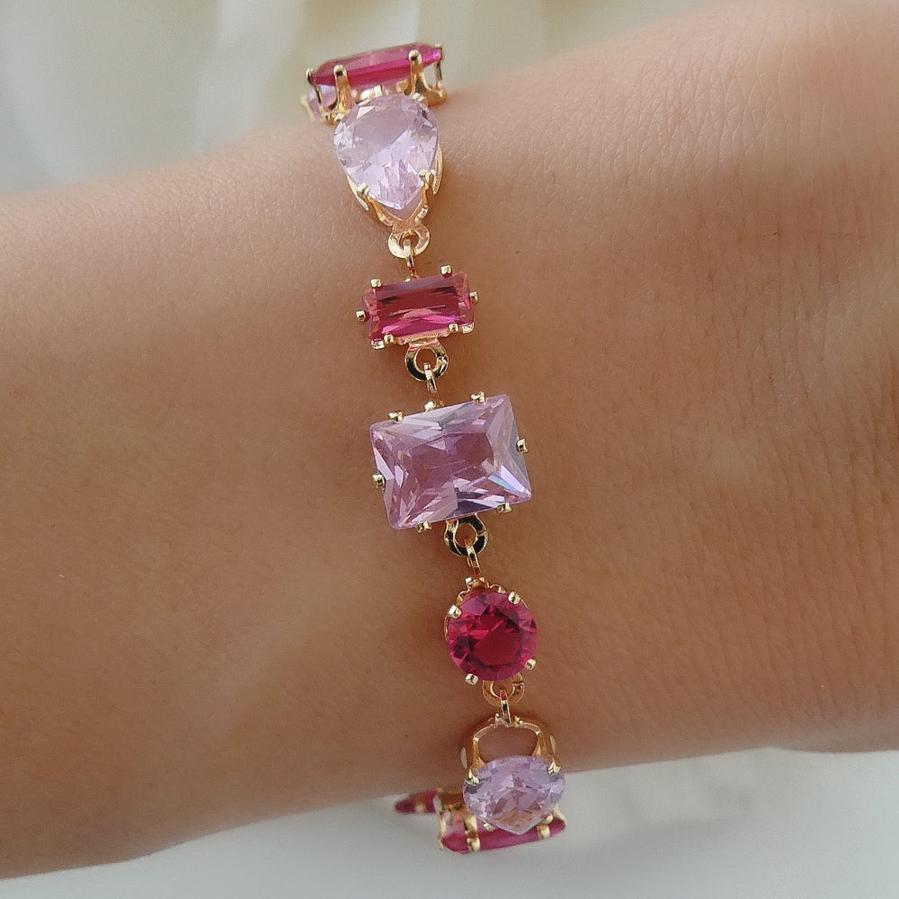Crystal Meredith Bracelet (Pink)