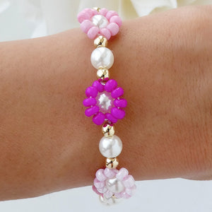Izy Flower Bracelet (Pink)