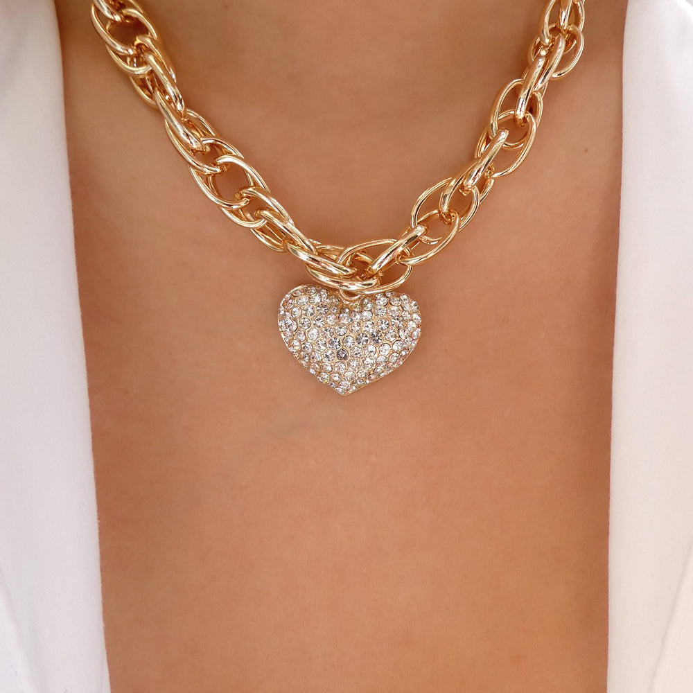 Crystal Phoenix Heart Necklace