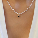 Carter Pearl Necklace (Black)