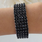 Crystal Row Bracelet (Black)