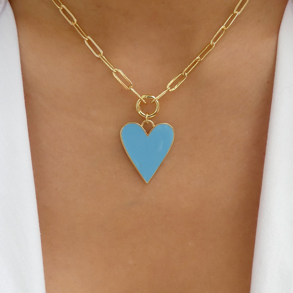 Nalia Heart Necklace (Blue)