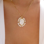 Mary Pearl Coin Necklace